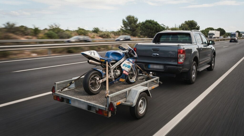 Es legal llevar un Buggy o Pit Bike en un remolque de coche