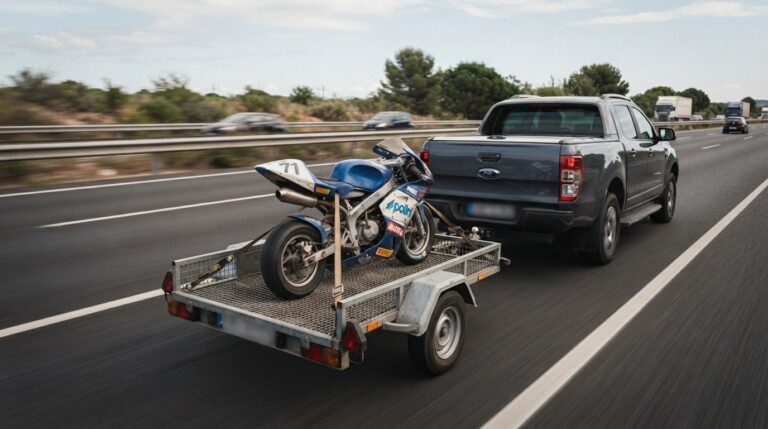 Es legal llevar un Buggy o Pit Bike en un remolque de coche