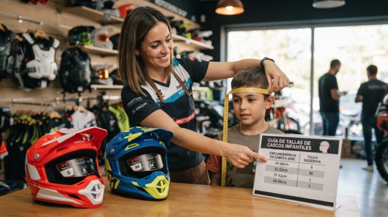 Medidas y tallas de casco de motocross para niños: Guía de elección